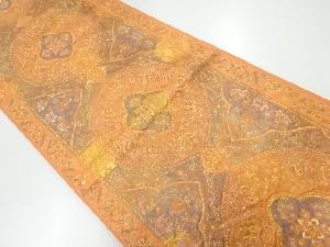 花更紗模様織出し袋帯